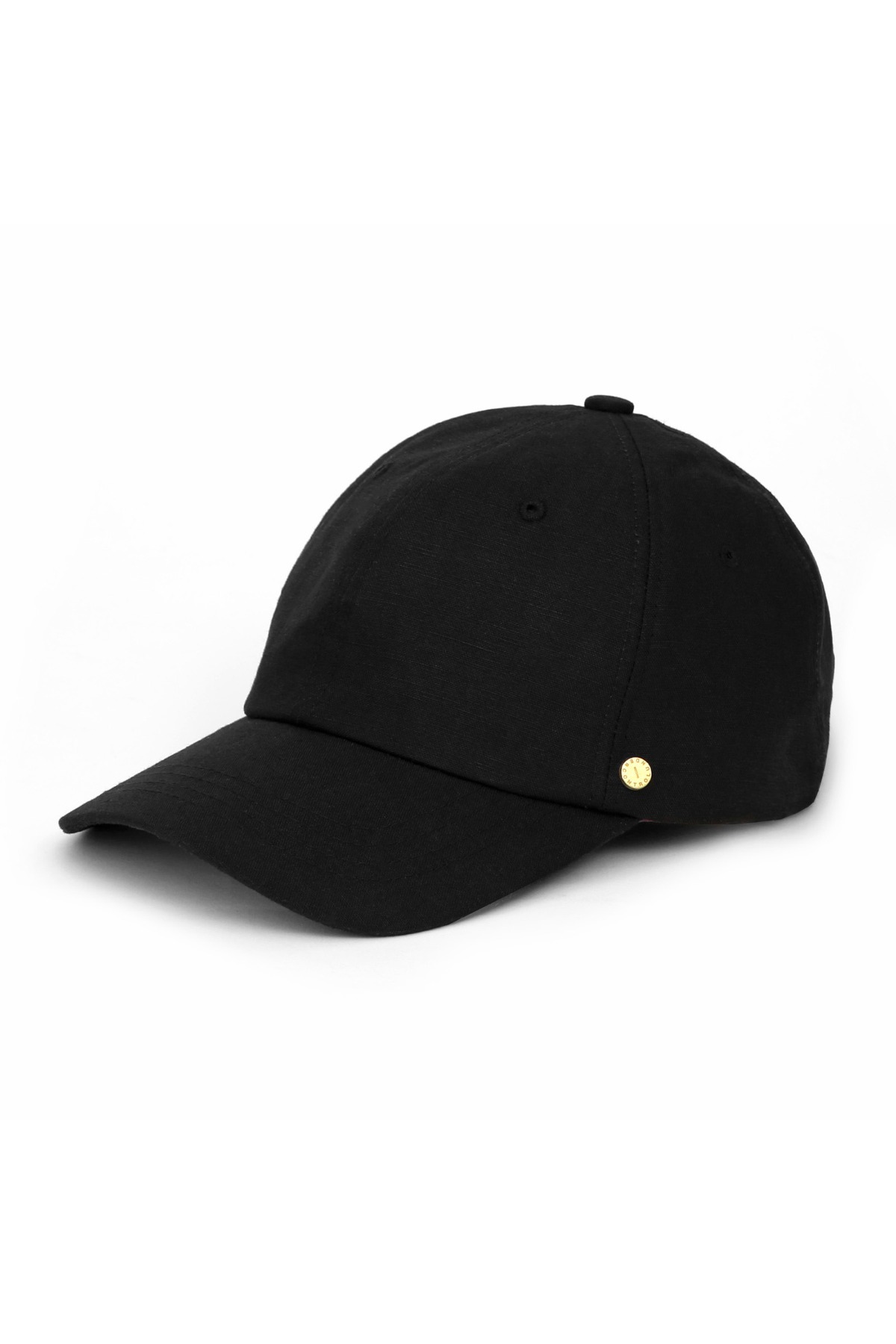 6PANNEL BALL CAP / LINEN / BLACK